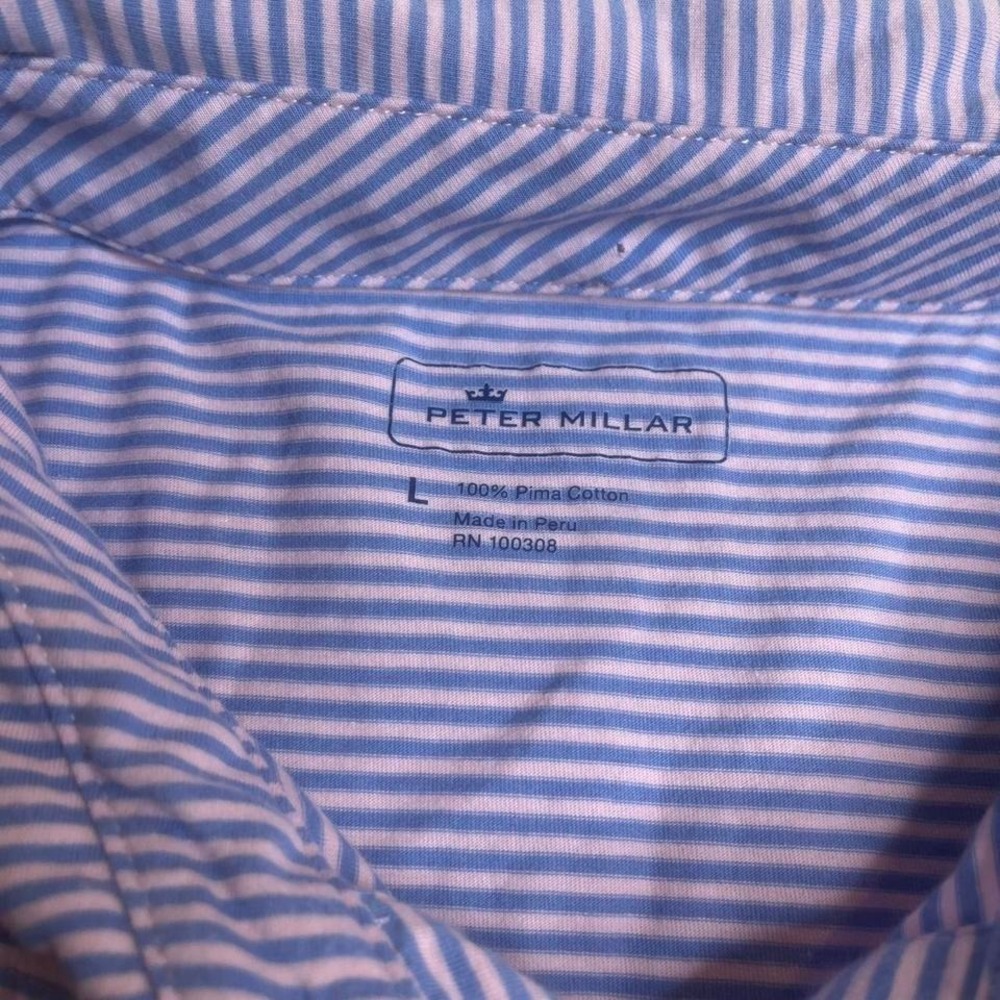 Peter millar crown sport men'sā short sleeve polo soft stretch performance L - Picture 3 of 6